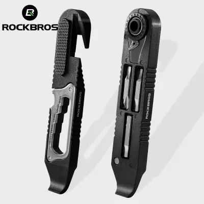 RockBros | ROCKBROS Bicycle Wrench Set High Strength Multifunctional Portable Bicycle Tire Levers Ratchet Wrench Kit Bike Tire Prying Rod