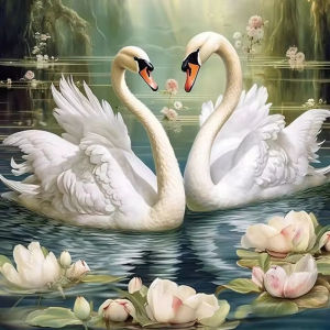 Oil Painting By Numbers White Swan Pattern DIY Number Drawing Canvas Pictures By Numbers Home Decor Large Size