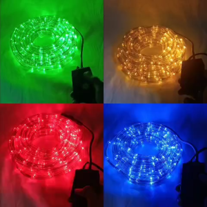 Lampu Selang LED Bulat 3 Jalur 10 Meter Hias Dekorasi Outdoor Waterproof + Controller