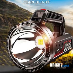Flashlight rechargeable heavyduty original Strong Light long range Searchlight USB Rechargeable emergency light COB work light torchlight powerful led tourch light super bright flashlight chargeable big flash light tactical flashlight