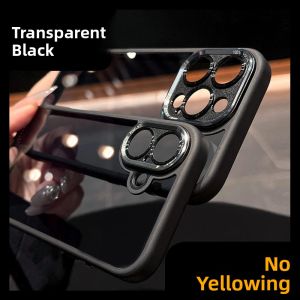 DAIMANG | Semi-Transparent Non-Yellowing Full-Coverage Drop-Proof Phone Case for iPhone 16 Pro Max 15 Pro 14 Plus 13 12