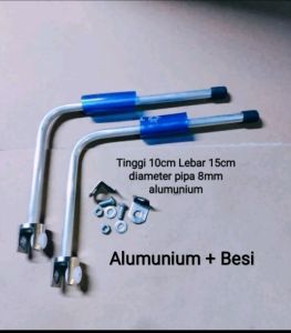 stand tiang lampu aquarium aquascape DIY tinggi 10cm lebar 15cm diameter pipa 8mm alumunium + besi