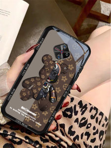 Ultra-Thin Silicone Phone Case for VivoY9s V1945A Anti-Fall Glass Style Mens Womens Couple Cute Full Cover High-End Sensation
