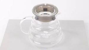 One Two Cups Coffee Server V60 Drip Pour Over Borosilicate Glass - SE101