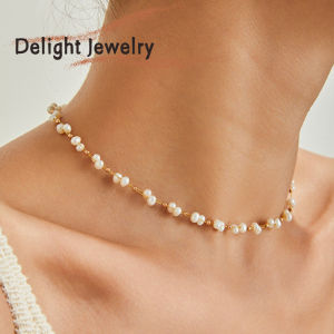 Silver Necklace 925 Real Pearl Necklace For Women Elegant Jewellery Gift For Her
