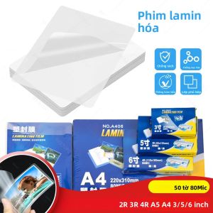 50 Tấm Phim Cán PET EVA 80 Mic 3/5/6 Inch Cho Máy Cán Nóng 3R 4R 5R A6 A5 A4 - Ảnh/Tập Tin/Thẻ/Bảo Vệ Menu