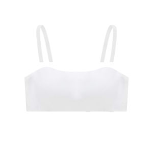 ไม่มีรอยต่อไนลอน Bra สําหรับหญิงสาวบางถ้วยแม่พิมพ์ที่ถอดออกได้สายคล้องไหล่คู่ที่มองไม่เห็นสวมใส่ชุดชั้นใน