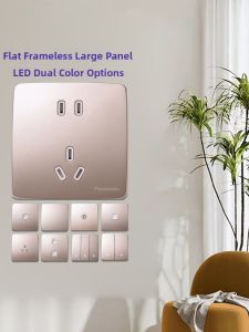 Panasonic | Large Panel Curved Champagne Gold Switch Socket 86 Type 16A