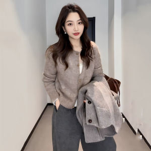 Áo Len Cardigan Dệt Kim Mềm Mại Cỡ Lớn Cho Nữ Dáng Rộng Mặc Trong Và Ngoài Phong Cách Mới Thu Đông Chất Liệu Cotton