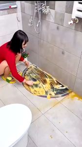 Sikat Dorong Lantai Alat Sikat Toilet Sikat Gagang Kamar Mandi - ShennyStore