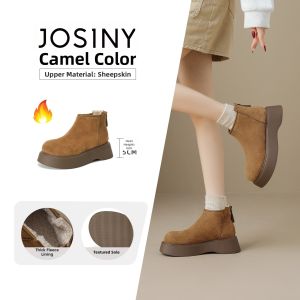 Josiny | Thick Sole Retro Warm Lined Snow Boots for Women