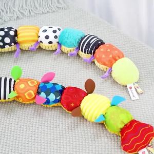 Baby Rattle Musical Caterpillar Worm Soft Infant Plush Toys  Educational Interactive Sensory Toy for Babies Newborn Toddler Gift