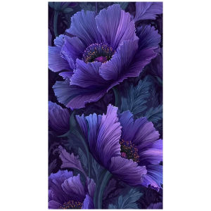 BILIBILI | 5D DIY Diamond Painting 2026 Full Diamond Mosaic Cross Stitch Kit Purple Poppy Flowers Diamond Embroidery Home Decor Craft Gift