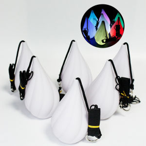 2pcs LED POI Water Droplets Luminous Ball Belly Dance Throwing Juggling Balls Yoga Exercise Props Stage Performance Accessories