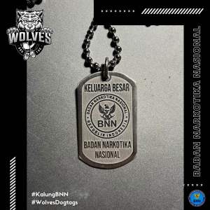 Kalung BNN / kalung rantai pria / Kalung badan narkotika nasional / kalung / aksesoris BNN / Bandul Rantai