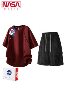 NASA WTAPS | American Plus Size Tie-Dye T-Shirt Shorts Set