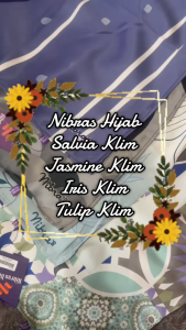 Baru Nibras Hijab NH Salvia Klim Bahan Satin Velvet Premium Hijab Segiempat Syari 140 x 140