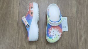 Sục nhựa Nữ PLATFORM TIE DYE CLASSIC sục đế cao 5cm tôn dáng siêu bền siêu nhẹ thoáng khí đi mưa thoải mái !