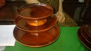 Dĩa gỗ có đế đựng trái cây trưng bàn thờ-Nhiều cỡ