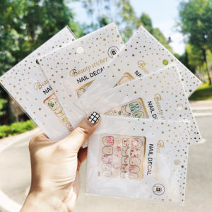 Nail Stickers 3D Three-Dimensional Gilding Line Overall Ins Beauty Elegant Heart Laser Simple Cute Metal Accessories