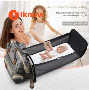 Tôi Biết Comfort Và Ôm Xách Tay Giường túi cho mẹ Đa Chức Năng không thấm nước sức chứa lớn Với Xây Dựng Trong Thay Đổi Nệm Túi Mommy BAG/Tã Túi ba lô Cách Nhiệt Ngăn/Xách Tay Giường cũi trẻ em Giường Túi Ba Lô