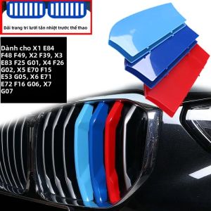 3 Miếng Viền Lưới Tản Nhiệt Xe Hơi ABS Dành Cho BMW X1 X2 X3 X4 X5 X6 X7 E84 F48 F49 F39 E83 F25 G01 F26 G02 E70 F15 E53 G05 E71 E72 F16 G06 G07 Racing Grills