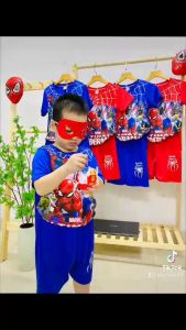 FREE SHIP(SN08-12kg- 27kg) TẶNG mặt nạ quần áo siêu nhân nhện có cánh cho bé trai siêu hót