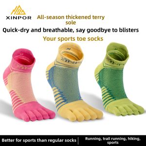 XINPOR | Sport Five Finger Socks Thick Toweling Prevent Blisters Quick Dry