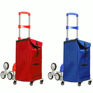 Xe Đẩy Mua Sắm Gấp Gọn Siêu Nhẹ Có Lớp Lót Cách Nhiệt Khung Nhôm Sáu Bánh Xe Dễ Dàng Vận Chuyển Kèm Túi Đựng Đồ Dã Ngoại