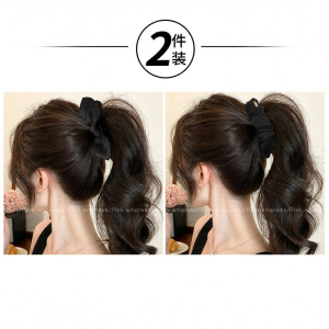 PINK EMPRESS | Non-slip High Ponytail Hair Clip Polka Dot Black
