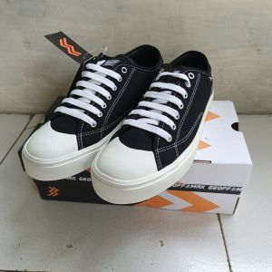 Geoff Max - Timeless Low Black White STZ l Shoes Vulcanized l Sneakers l sepatu l Sepatu Pria Wanita
