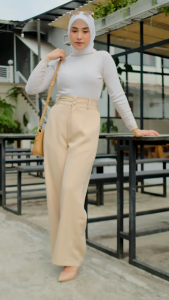 Onni Chic Pants Highwaist | Celana Remaja Wanita Terbaru | Bawahan Casual Katun Barbie Adem