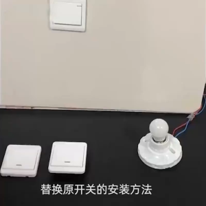 Wireless Switch Panel Wiring-Free 220V Household Dual-Control Switch Smart Light Remote Control Switch