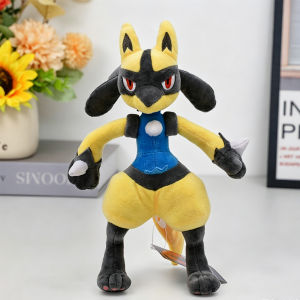 Takara Tomy | Lucario Riolu Pokemon Plush Toy Lucario Riolu Mega Evolved Soft Stuffed Doll Cartoon Anime Games Plushies Halloween Gifts