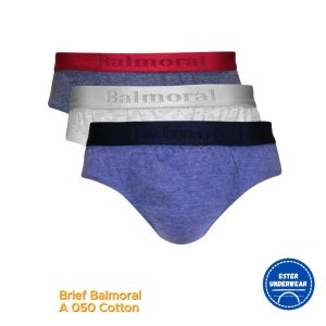 Celana Dalam Pria Dewasa (isi 3Pcs) Brief Balmoral CD A 050 Bahan Katun