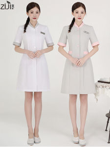 Summer High-End Beauty Salon Health Care Center Technician Uniform Womens Foot Bath Massage Therapist Nurse Dress