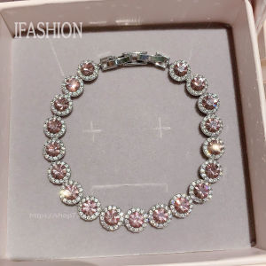 Heavy Work Zircon round Cut Bracelet Womens Fashion Jewelry Vintage Luxury Personality Design Hand Accessory Crystal Embedded