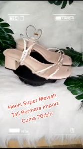 Juragan Online - HIGH HEELS INARA PRODUK TERBARU SANDAL PESTA WANITA TALI PERMATA IMPOR 5CM
