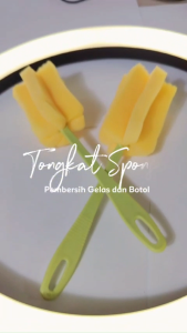 TONGKAT SPON PEMBERSIH BOTOL GELAS SPON CLEANER BOTTLE DAPAT 2