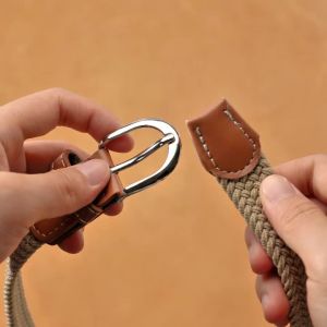 Womens Woven Elastic Belt Casual Sporty Breathable Design for Golf Beach Parties Weddings Wear Versatile Fashion Accessory