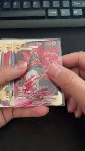 Spanish Pokemon metal card Charizard Pikachu Vmax Vstar Rayquaza GX Anime golden pokemon Collection Cards