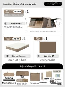NatureHike | Lều Dôme Gia Đình Rộng rãi Tự Động cho Du Ngoạn Ngoài Trời