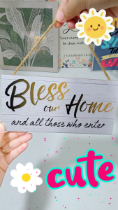 Cute inspirational Door Signage Hanging Decor Wall Decor 10x20 cm | | UV Print | Ready-to-Hang | Aesthetic Decor