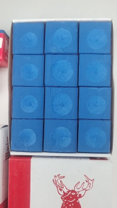 12 PCS Merek Kepala Rusa Kapur Biliard Original Billiard Chalk High Quality Bola Anti Lengket Yang Kering Berminyak Berbentuk Persegi Bulat Anti Lengket Mudah Dibubuk