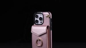 szhaiyu | Wrist Strap Lanyard Leather Card Solts Wallet Case For IPhone 18 17 16 15 14 13 12 Pro Max Plus 17Air 16E Ring Kickstand Cover