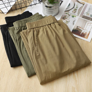 Ultra-Thin Soft Cotton Casual Pants Womens Simple Versatile Straight Leg Loose Slimming Harlan Nine-Piece Pants Summer Wear