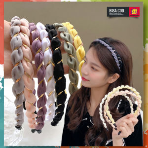SHOPHOME - Bando Korea Wanita Dewasa Anak perempuan Bondu Rambut Elastis DIlapisi Kain Cantik BND28