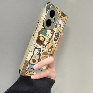 Huawei Honor 500 Phone Case Retro Cartoon Cat Protection Cover Small Sheep Leather Stand Holder Silicone Protective Shell