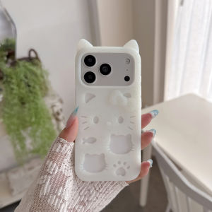 Sanrio | Ốp Điện Thoại iPhone 3D Hoạt Hình Hello Kitty Nơ Sanrio Chất Liệu Silicon Mềm Họa Tiết Trừu Tượng Dễ Thương Chống Sốc Tương Thích Với Các Model Pro Max