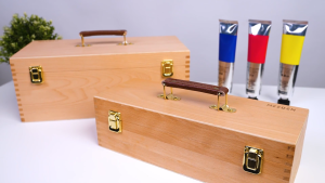 MEEDEN Sturdy Wood Tool Box: Beechwood Portable Art Supply Organizer - Large Artist Storage Box